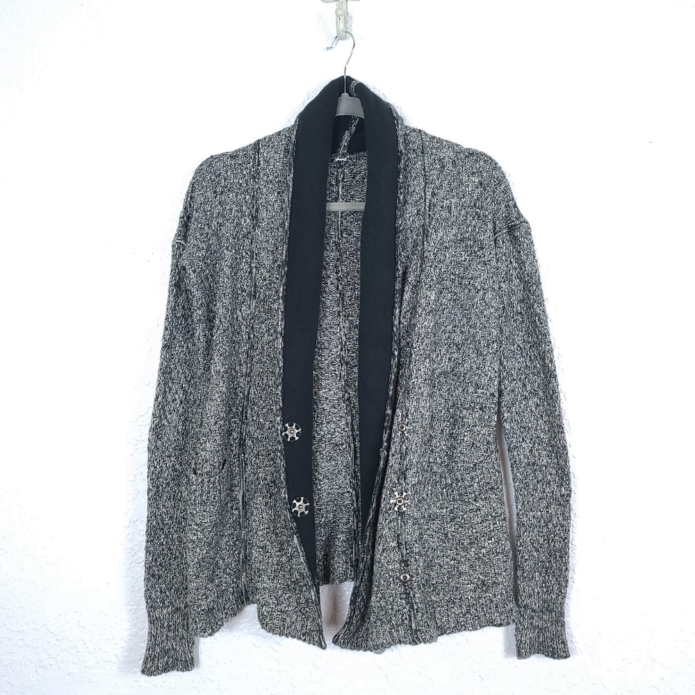 LULULEMON Post Practice Cardigan Ghost Black Knit - Picture 8 of 13